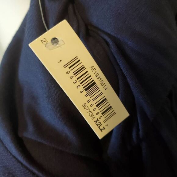 NWT Amazon Navy Blue Stretchy Maxi Dress 2X - Picture 10 of 10